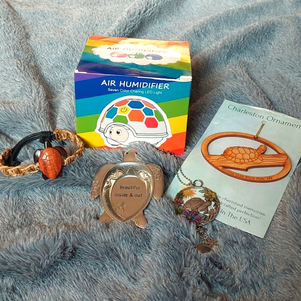 New! Turtle Lovers Bundle - Humidifier, Braclet, Ornament & Window/key chain